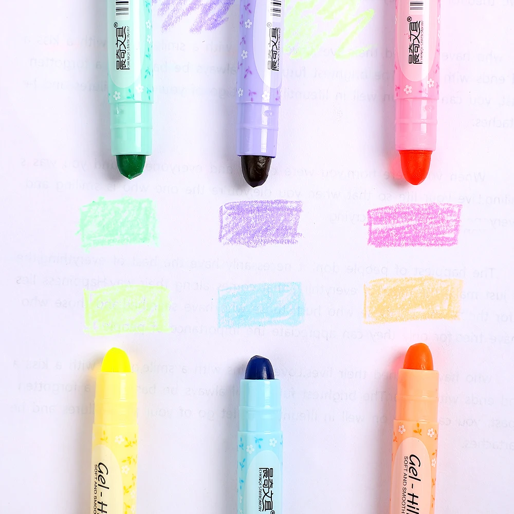 Маркер с однотонной росписью 6 цветов фломастер светильник флуоресцентная ручка