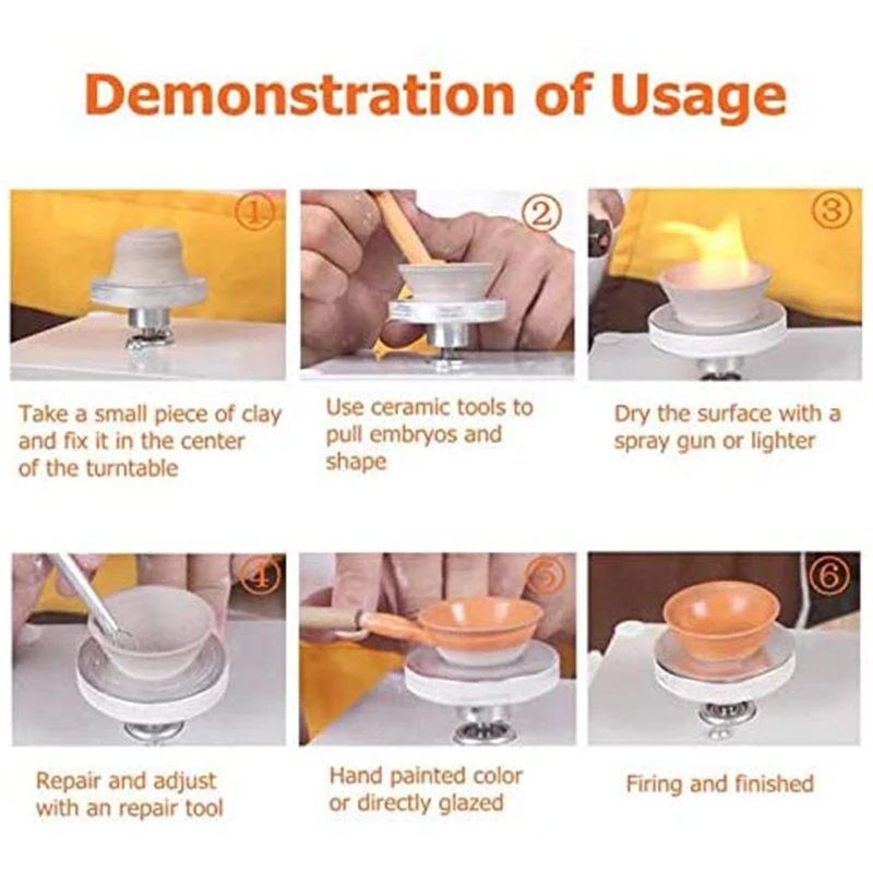 

Pottery Wheels for Children and Beginners, 2000 RPM Electric Pottery and Ceramic Molding Tools DIY Clay Tools,EU Plug