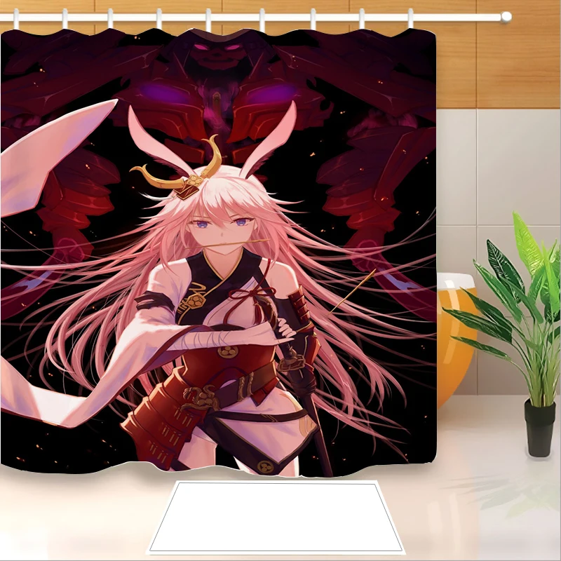 Шторы для душа с 3D принтом аниме Yae Sakura водонепроницаемые занавески ванной