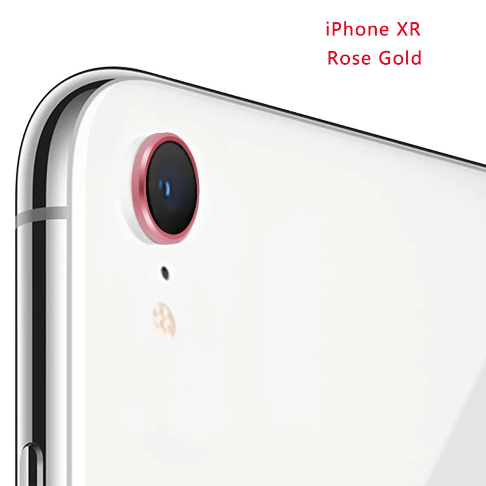 Защитный чехол для задней камеры 1 шт. с кольцом для iPhone XR/XSM серии защита смартфона аксессуары - Цвет: XR rose gold