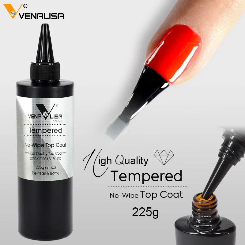 Гель лак для ногтей Venalisa закаленное верхнее покрытие без кислот 225 г|gel magic|kit brakegel