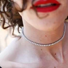 Женское колье-чокер с бусинами, сверкающее ожерелье, свадебные украшения, 2020