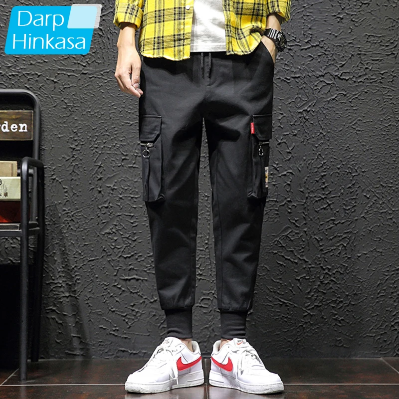 

Hip Hop Pants Men Black Jogging Cargo Pants Men Harajuku Streetwear Jogger Sweatpant Cotton Men Trousers Harem Pants