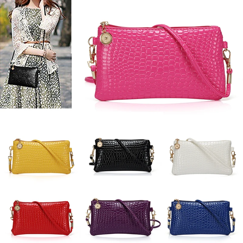 

2021 Women Fashion Pu Leather Armpit Bag Retro Crocodile Pattern Baguette Bags French Shoulder Bag New Design Handbag Lady Purse