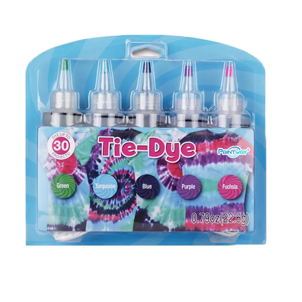 5 цветов/набор одношаговый галстук-краситель порошок краситель для галстука