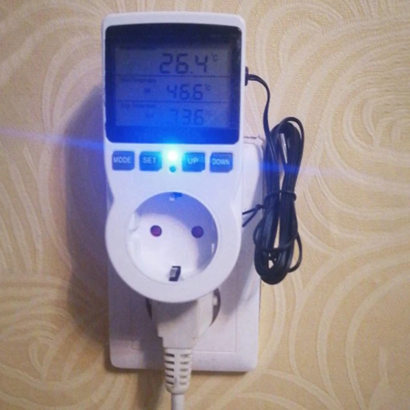 Акция! Цифровой термостат многофункциональный контроллер температуры с щупом и