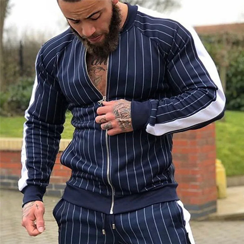 Мужская спортивная толстовка на молнии с длинным рукавом Повседневная Толстовка