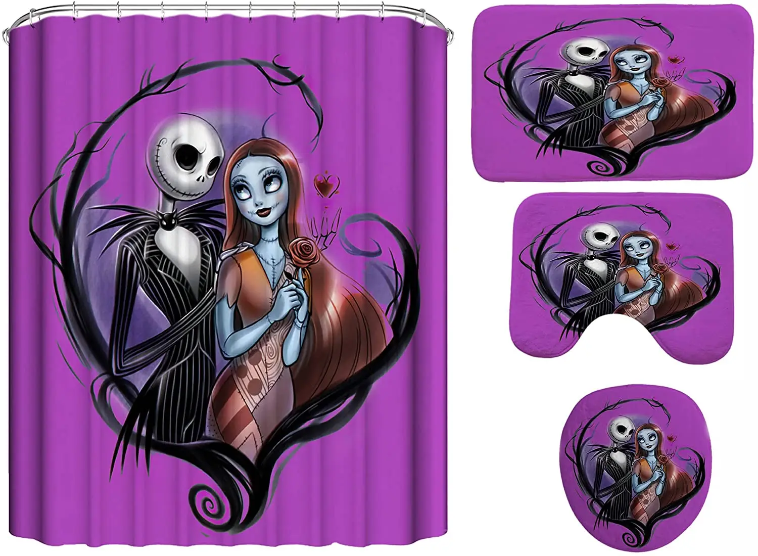 4 шт. декоративные занавески Кошмар перед Рождеством | Дом и сад