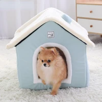 house indoor warm kennel pet cat cave nest rabbit nest washable removable mat cozy sleeping bed for cats