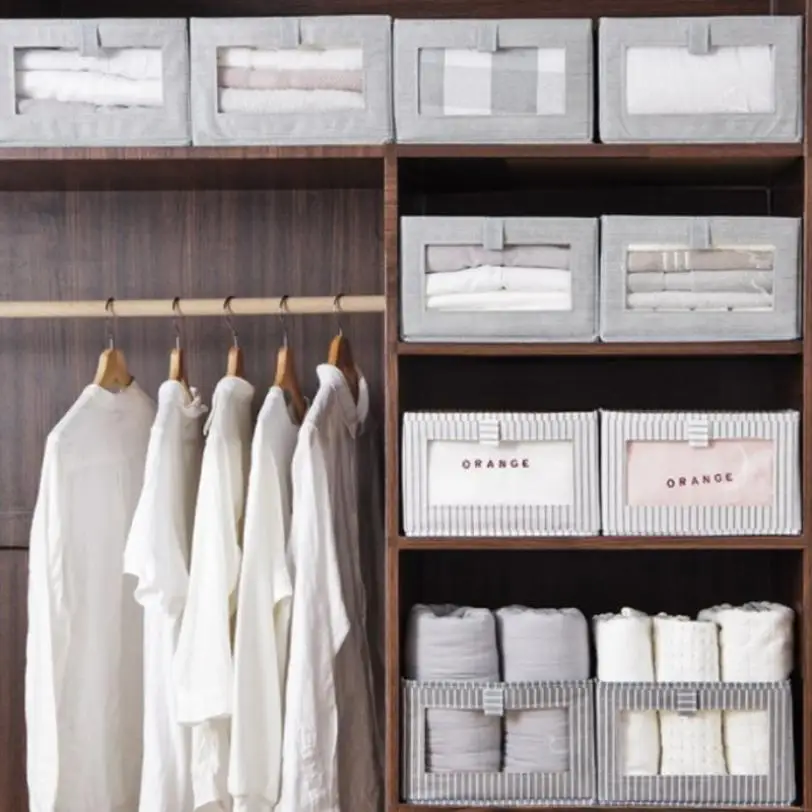 

Desktop Storage Box Foldable Toy Sundries Storage Basket Cosmetic Underware Storage Book Closet Organizer Office Stationery