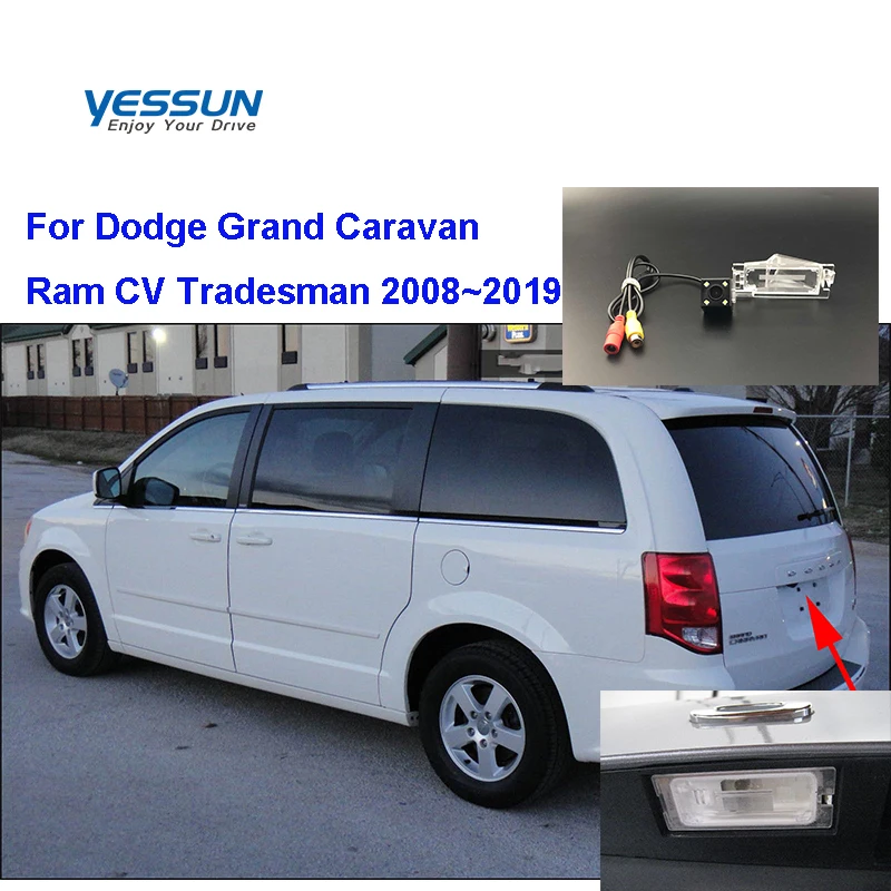 For Grand Caravan Ram Cv Tradesman Dodge Caravan 2008~2019 License Plate Camera/ Backup Camera