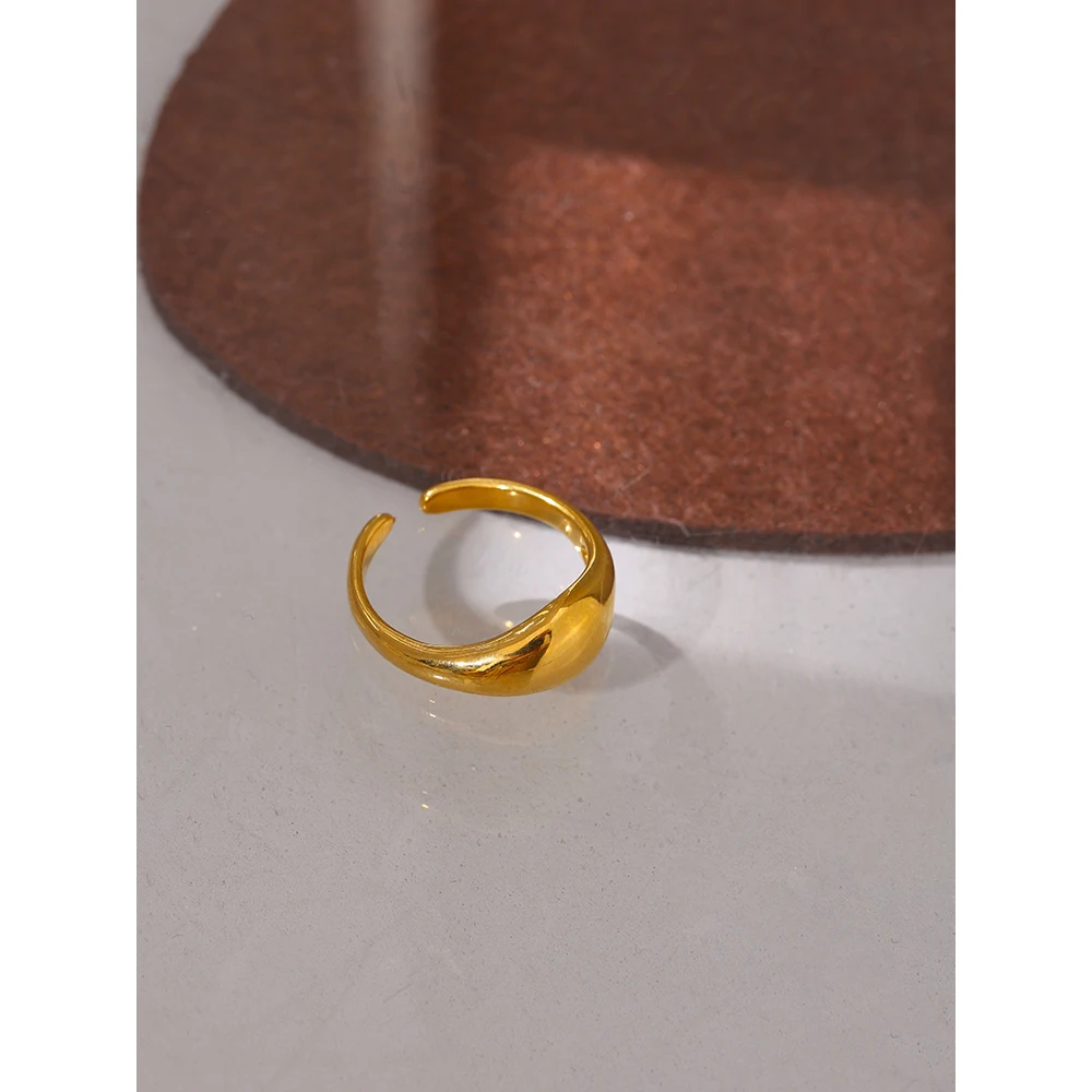 Женское кольцо-кольцо золотистого цвета с геометрическим узором | Украшения и