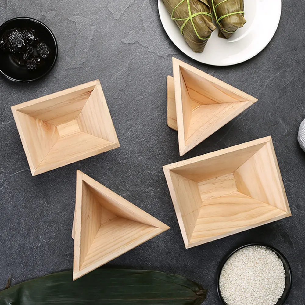 

1Pc Rice Dumpling DIY Tool Wood Quadrangular Rice Mould Kitchen Accessory