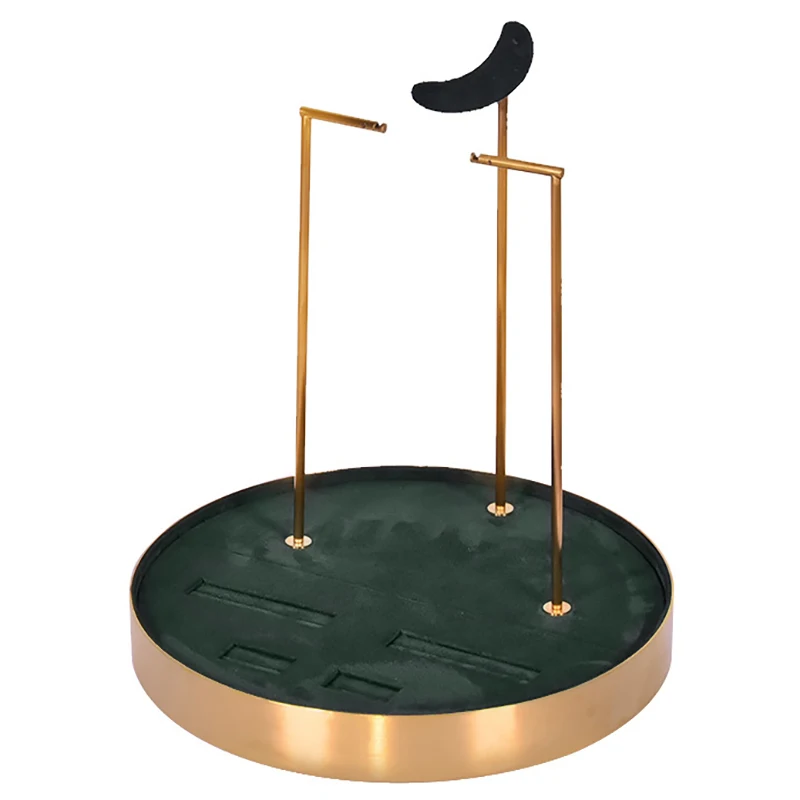 

Jewelry Display Props Metal Round Watch Pallet Live Room Jewelry Display Tray Ring Earring Display Stand Jewelry Box