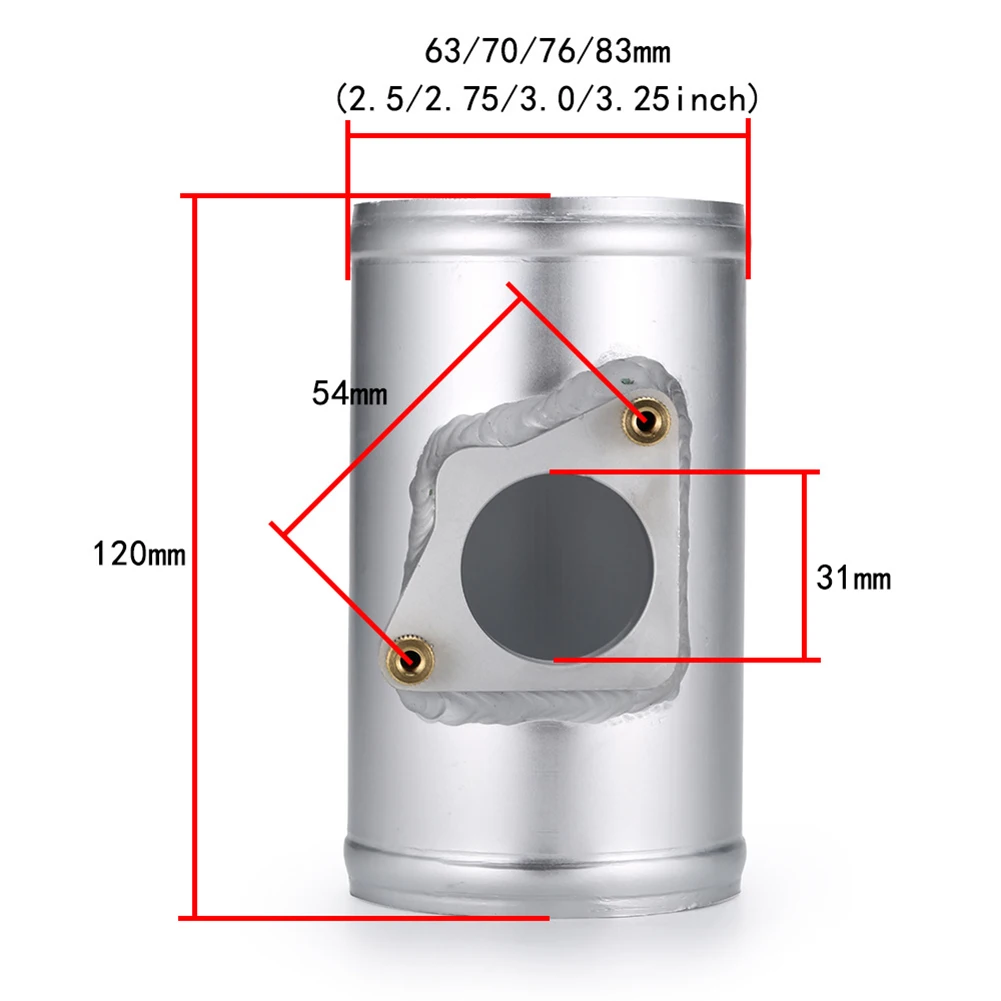 63/70/76 / 83mm Car Air Flow Sensor Mount Adapter MAF Meter For Toyota Mazda Subaru SUZUKl Air Flow Meter