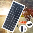 Портативная Гибкая солнечная панель батарея 10 Вт, 6 в, 5 В, USB, монокристаллическая солнечная батарея для зарядки телефона, водонепроницаемая для кемпинга, улицы, походов