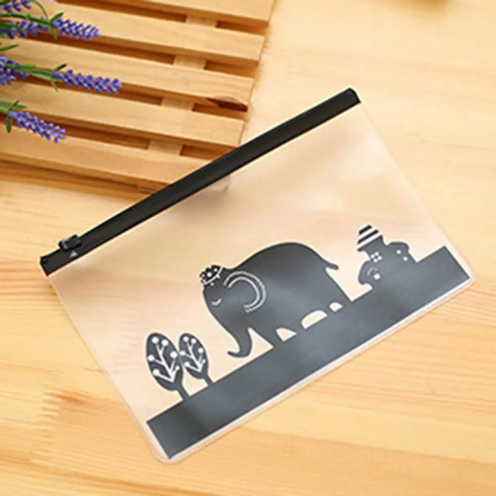 1 шт. Мультяшные животные сумочка косметичка женские прозрачные босоножки из ПВХ