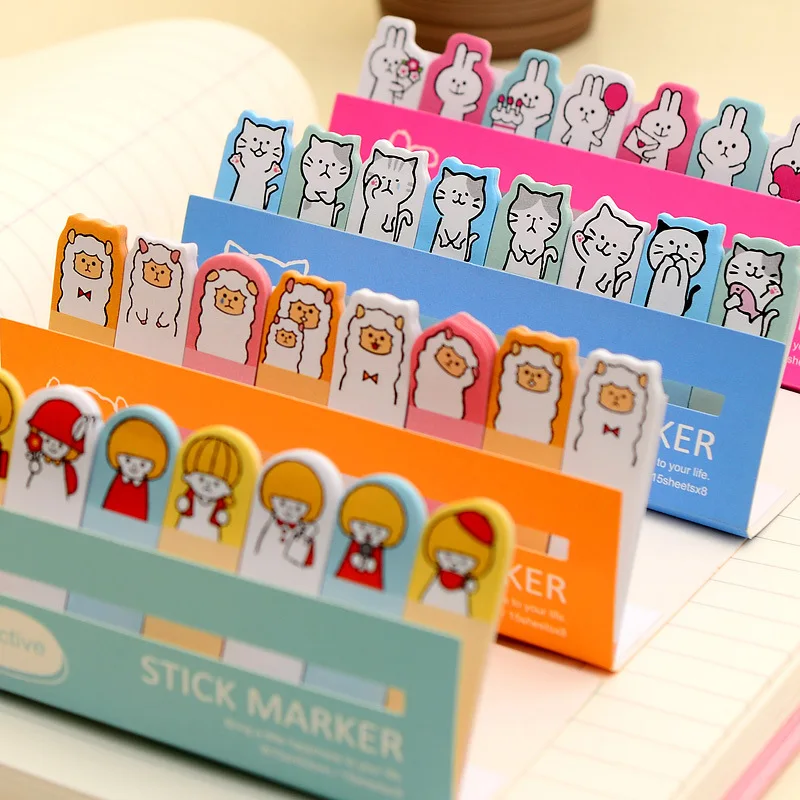

Mini Animal Row Sit Notes Paper N Times Sticky Note Kawaii Stationery