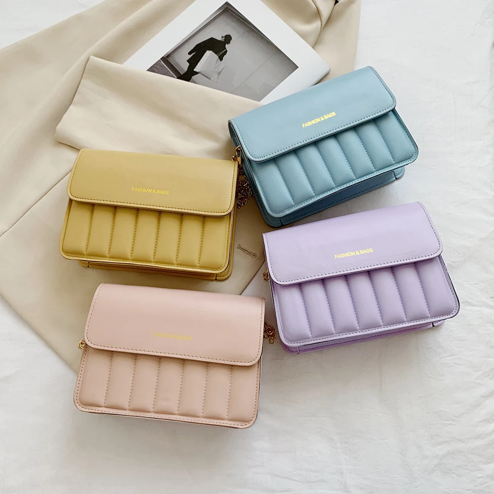 

Модная рельефная сумка через плечо для женщин 2021, сумки с клапаном, сумка на цепочке, ручная сумка из искусственной кожи, женские дизайнерск...