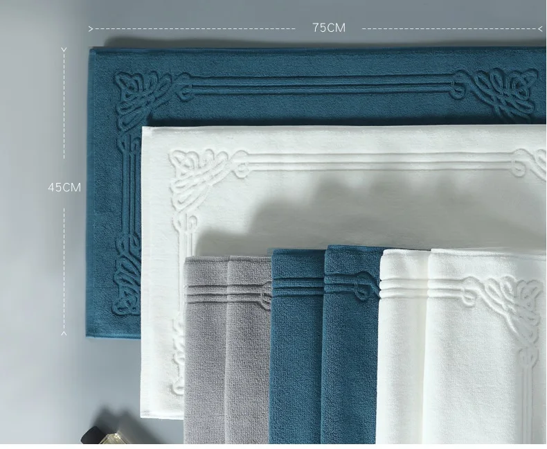 Впитывающее напольное полотенце из 100% хлопка нескользящий коврик для ванной