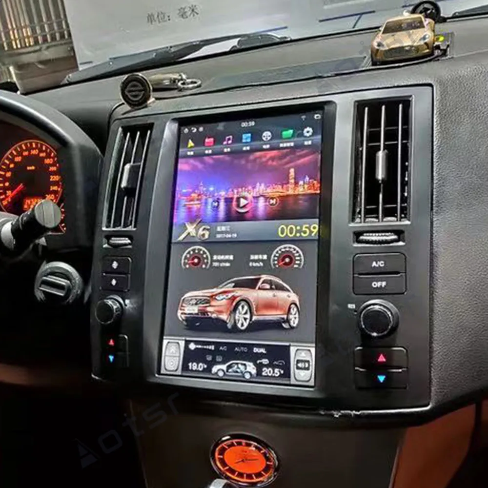 4 + 128 ГБ для Infiniti FX35 FX45 2006 2009 Android 9 Tesla Style вертикальный экран автомобильный GPS