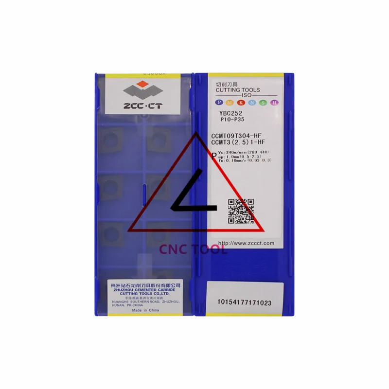 

10 шт. оригинальных китайских токарных вставок CCMT09T304-HF YBC252 ZCCCT