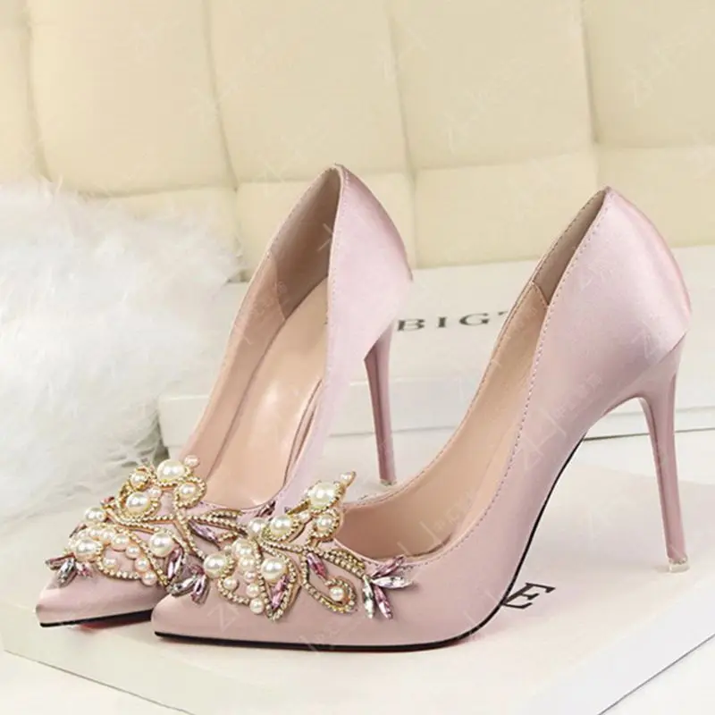 

Artificial Pearl Bridal Shoe Flower DIY Rhinestone Wedding Party Shoes Accessory