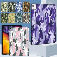 for apple ipad air 4 2020 10 9 a2072 a2316 a2324 a2325 camouflage colors tablet hard shell back cover free stylus
