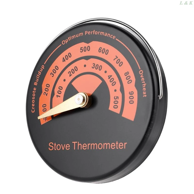 

Magnetic Stove Thermometer Fireplace Fan Temperature Monitor Fire Burn Indicator