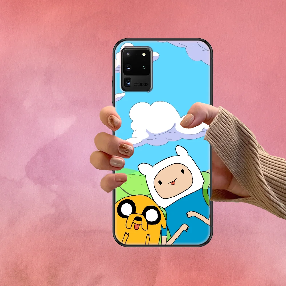 

adventure cartoon time Phone case For Samsung Galaxy Note 4 8 9 10 20 S8 S9 S10 S10E S20 Plus UITRA Ultra black art cell cover