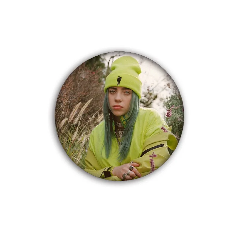 Billie Eilish 3D принт хип-хоп певица значки броши одежда сделай сам нагрудные булавки