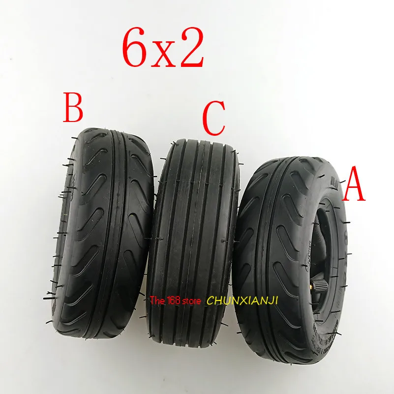 Комплект сверхпрочных шин 6 х2 дюйма с внутренней камерой для электрического