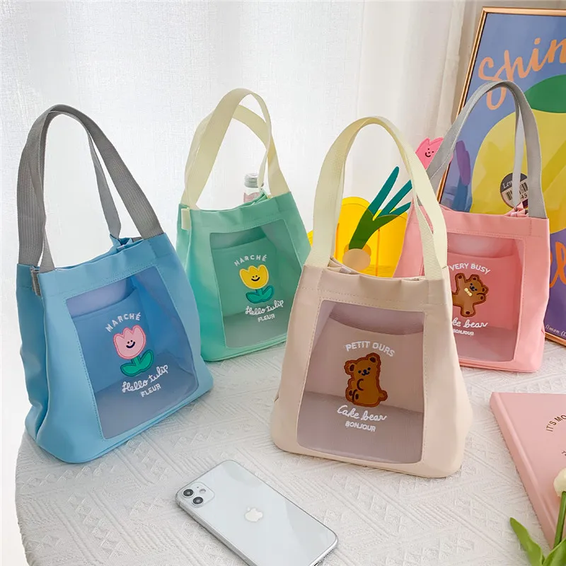 Milkjoy милая сумка через плечо с вышитым медведем Bentoy Kawaii дизайнерская Летняя Сумка