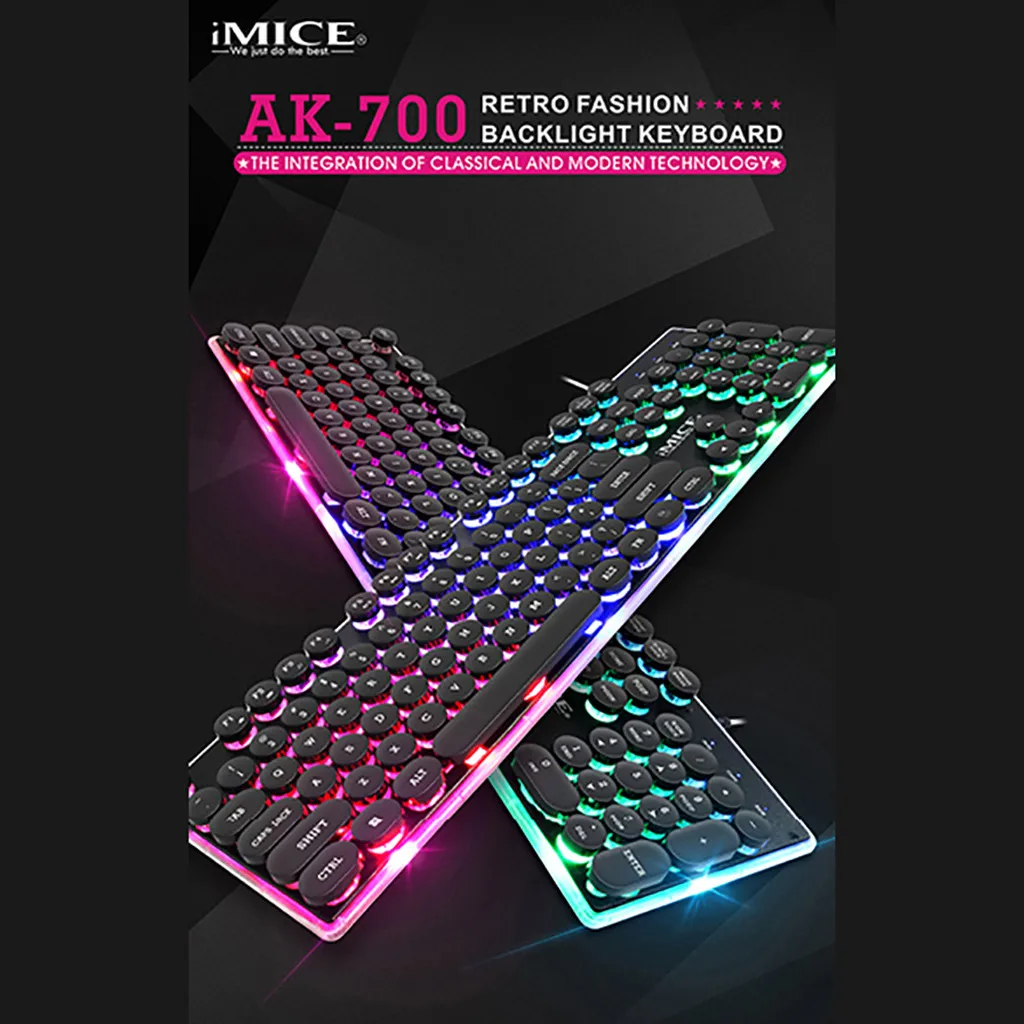 Игровая клавиатура Beautyss с подсветкой и RGB светодиодный экран 104 клавиши