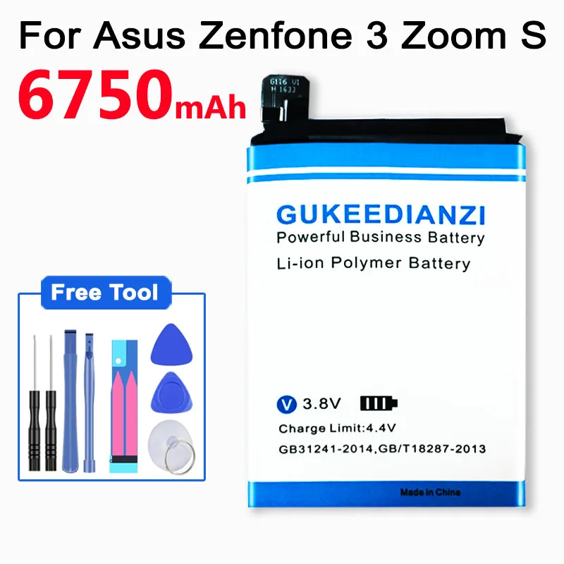 GUKEEDIANZI C11P1612 6750 мАч запасная батарея для телефона Asus ZE553KL для Asus ZenFone 3 Zoom/3 Zoom Dual SIM LTE/3 Zoom S