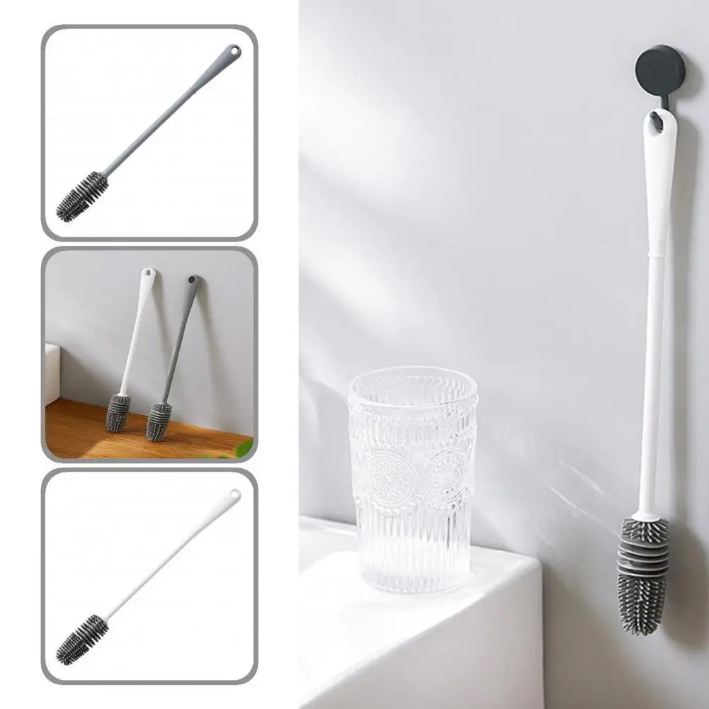 

Comfortable to Grip 2 Colors Soft Bristles Kitchen Cleaning Brush for Dorm