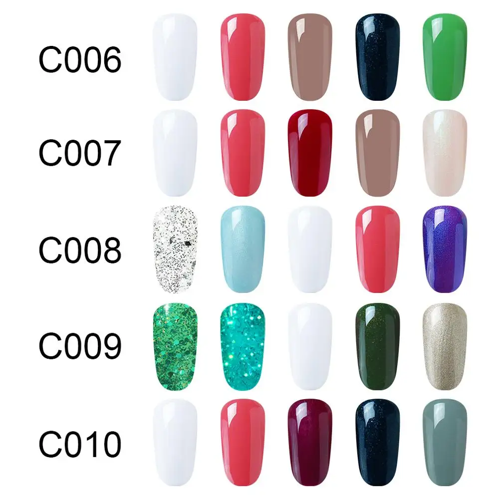 7 шт. подарочные наборы Elite99 флакон 3 мл чистый цвет Гель-лак Vernis усиленный праймер