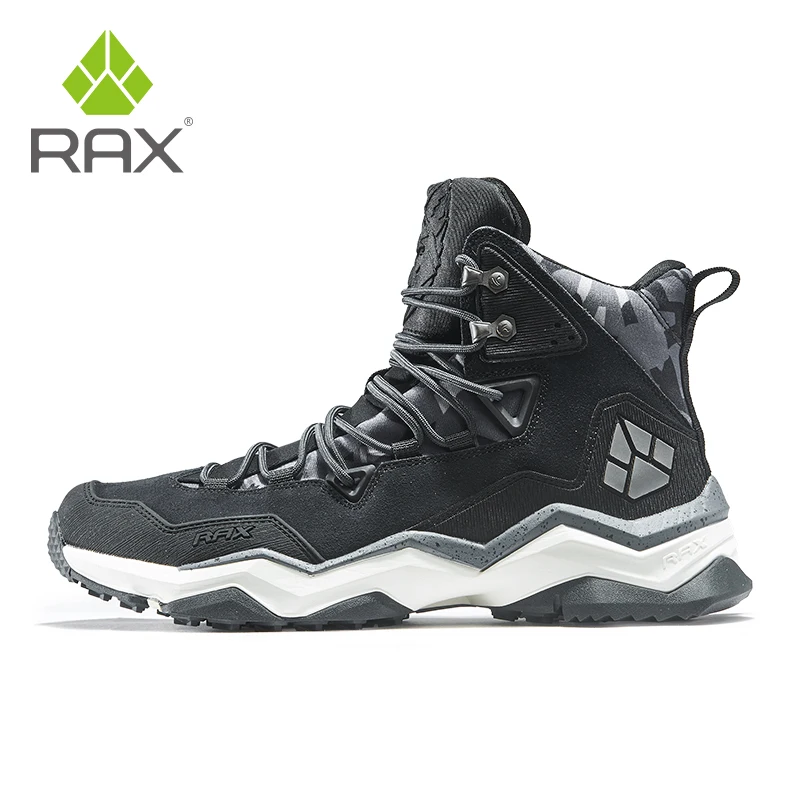 RAX Men Hiking Shoes winter Waterproof Outdoor Sneaker Men Leather Trekking Boots Trail Camping Climbing  Sneakers leather shoes