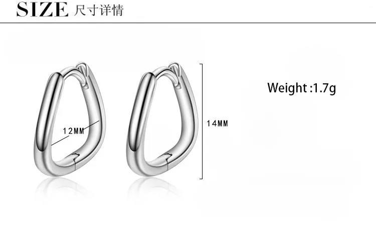 

New Arrival 925 Sterling Silver Geometric Small Stud Earrings For Women Men Ear Jewelry Gifts