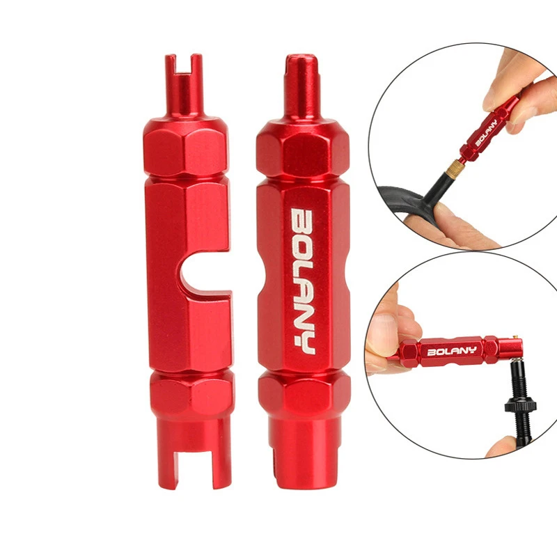 

Bicycles Tire Nozzle Tool Mountain Bike Valve Core Portable Multifunctional Double Head Disassembly Spanner Repair Accessories