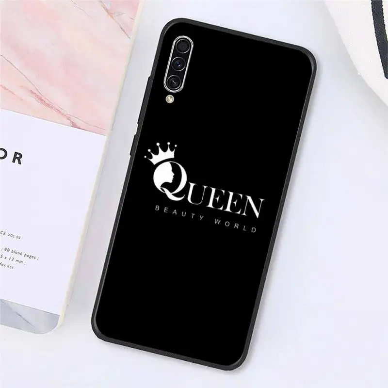 

King Queen Lovers Couple Phone Cases For Samsung galaxy S 9 10 20 A 10 21 30 31 40 50 51 71 s note 20 j 4 2018 plus
