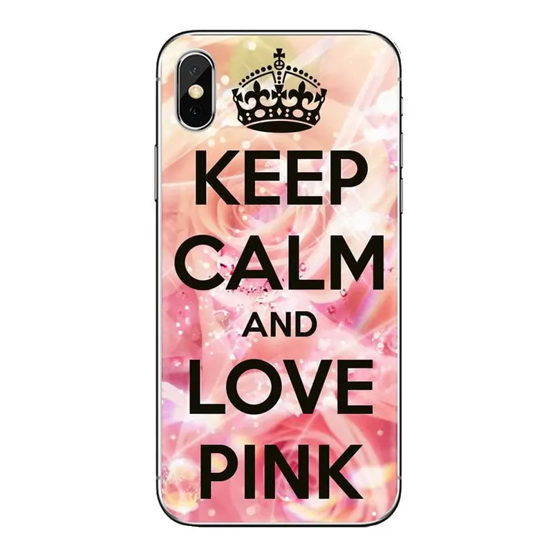 Силиконовый чехол для телефона с надписью Keep Calm and любовь розовый Huawei NOVA 2 3 2i 3i Y6 Y7