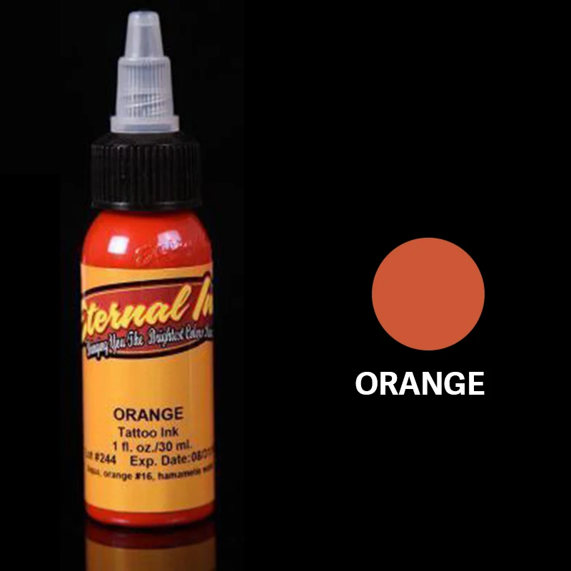 orange deep Макияж Перманентная Татуировка набор чернил пигмент pigmentos цвет татуировки tinta tatuaje чернила для татуировки encre tatouage динамические чернила - Color: orange deep