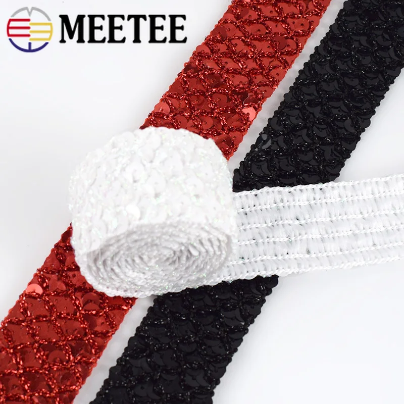 Ленты кружевные с блестками золотистые/серебристые 34 мм 5/25 м|Кружево| |