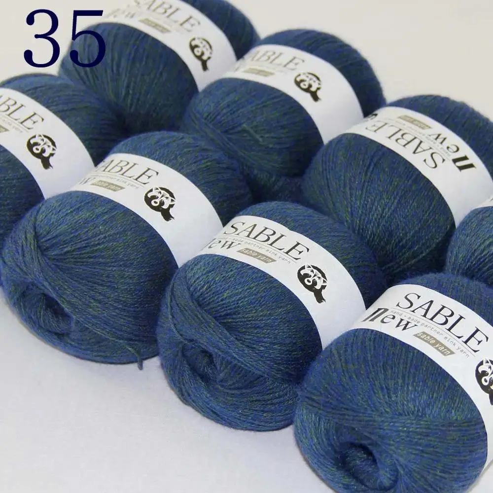 

Sale Super Soft 8X50g Pure Sable Cashmere Wrap Shawls Hand Knit Wool Crochet Yarn Navy Olive 243-35-8