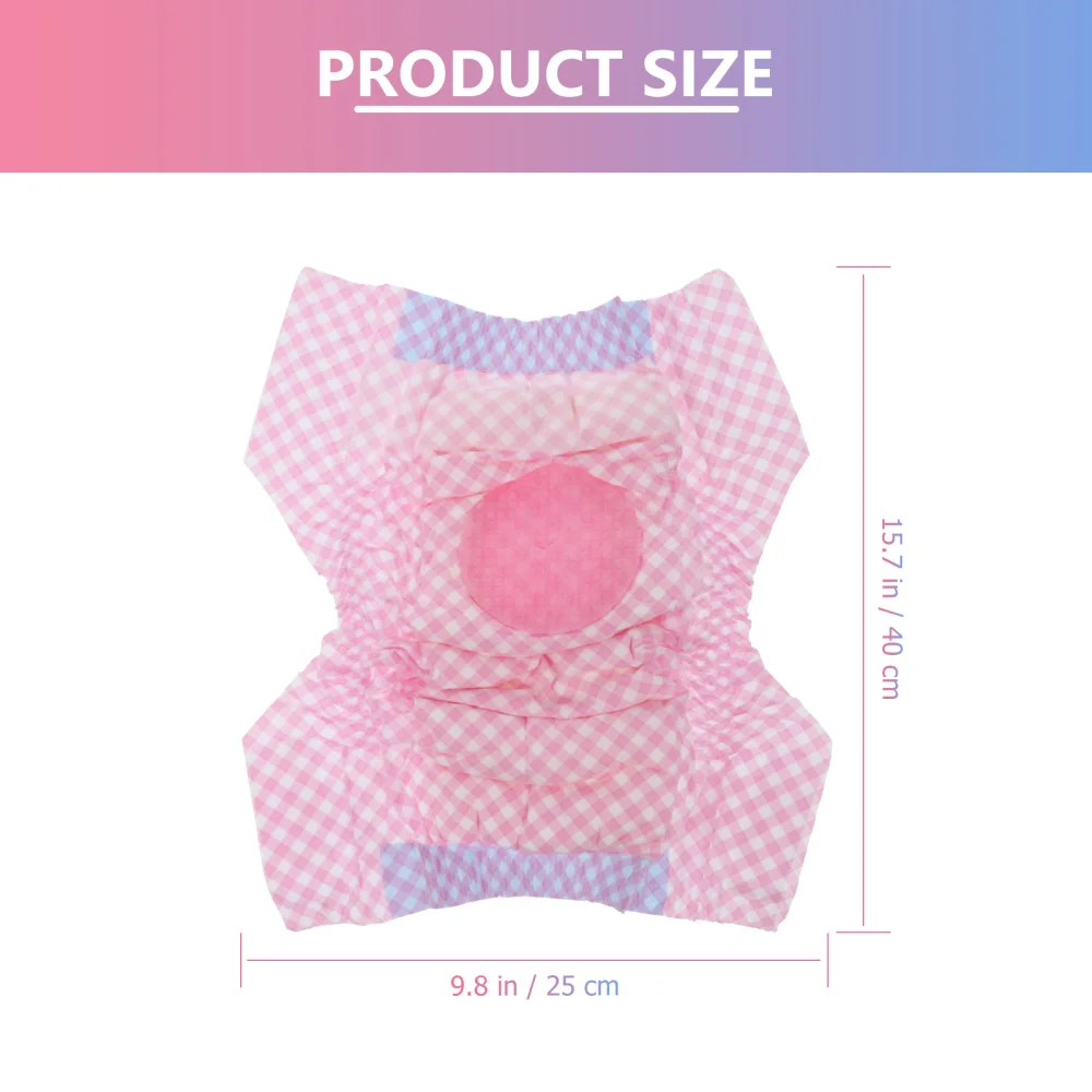 

12Pcs Super Absorbent Pet Diapers Dog Disposable Diapers with Tail Hole