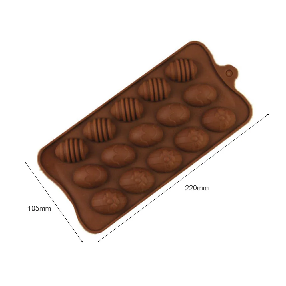 

DIY Cake Mould Fondant Decor 15 Holes Easter Eggs Molds 3D Silicone Moulds Fondant Kitchen Baking Accessories