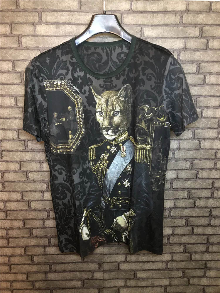 Весенняя Новая модная футболка с леопардовым принтом duke хлопковая коротким