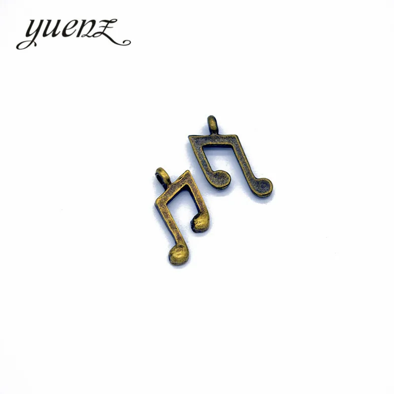 

YuenZ 30 шт. Музыкальная нота Подвески тибетские серебряные Бронзовые Подвески античный Шарм, изготовление украшений DIY Ручной работы 18*10 мм P209