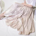 Женская плиссированная юбка, длинная двухслойная Юбка-миди, весна 2020